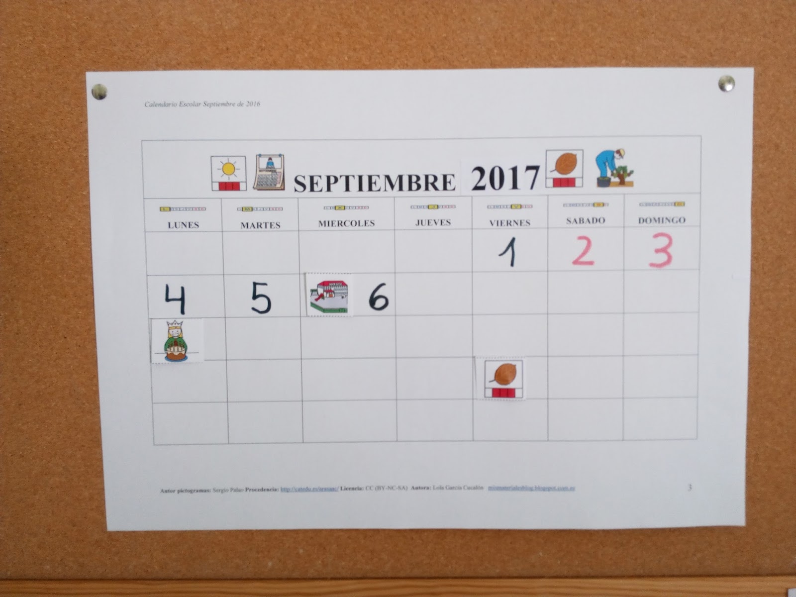 Calendario escolar 2017-18